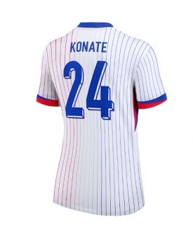 Francia Ibrahima Konate #24 Maglia Gara Trasferta Repliche Europei 2024 Donna